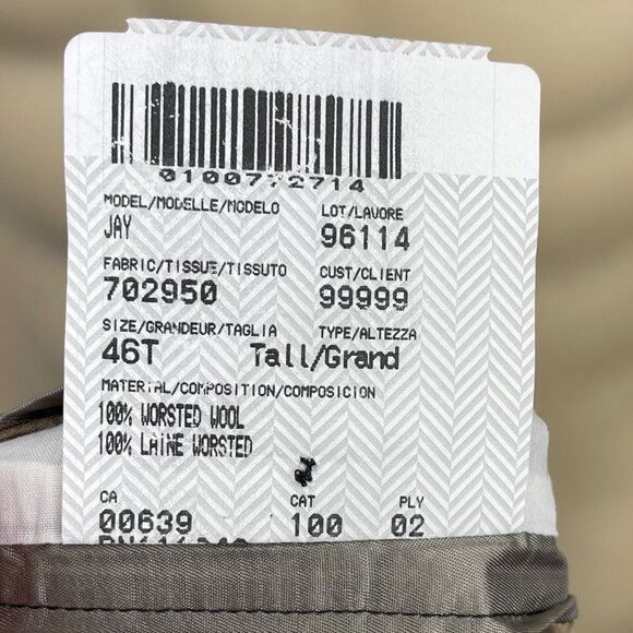 Sid Landen 100% Wool Houndstooth Sport Coat 46T Tall 3-Button Made in Canada - Picture 11 of 12